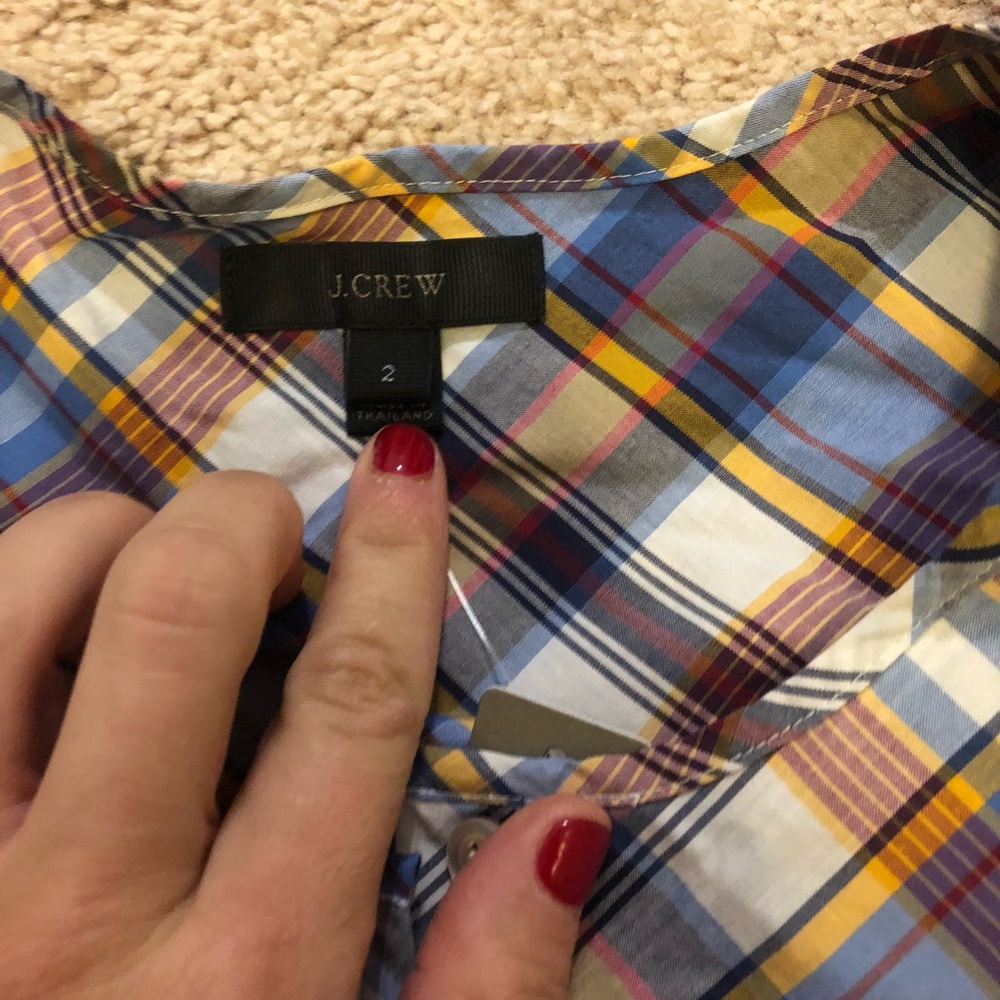 J crew shirt size 2. NWT! Perfect for fall